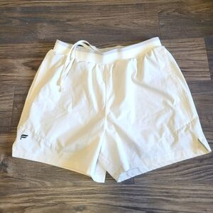MENS FABLETICS SHORTS SIZE SMALL Cream Athletic Gym Activewear